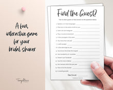 Load image into Gallery viewer, &#39;Find the Guest&#39; Bridal Shower Game Printable
