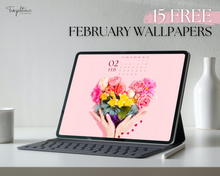 Load image into Gallery viewer, FREE - February 2024 Wallpapers for iPad - Valentines Self Love theme
