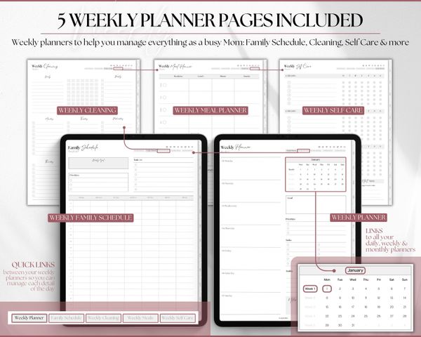 2024 MOM Digital Planner: Elevate Your Mom Life with our best Planner!