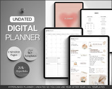 Load image into Gallery viewer, Undated Digital Planner | Daily, Weekly, Monthly Planner for iPad &amp; GoodNotes | Mono
