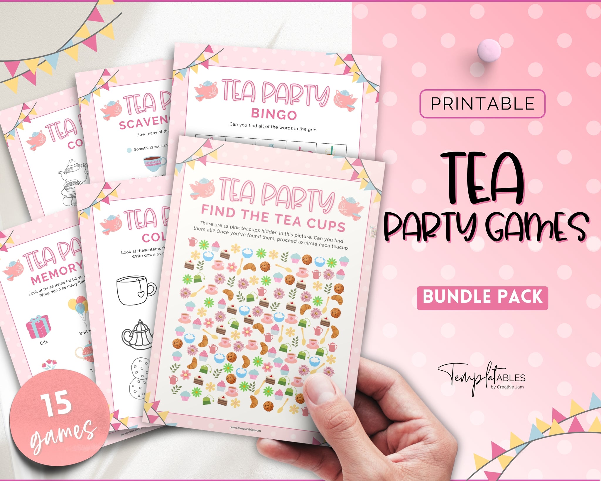 Printable Tea Party Games Tea Party Baby Shower Games Match Your