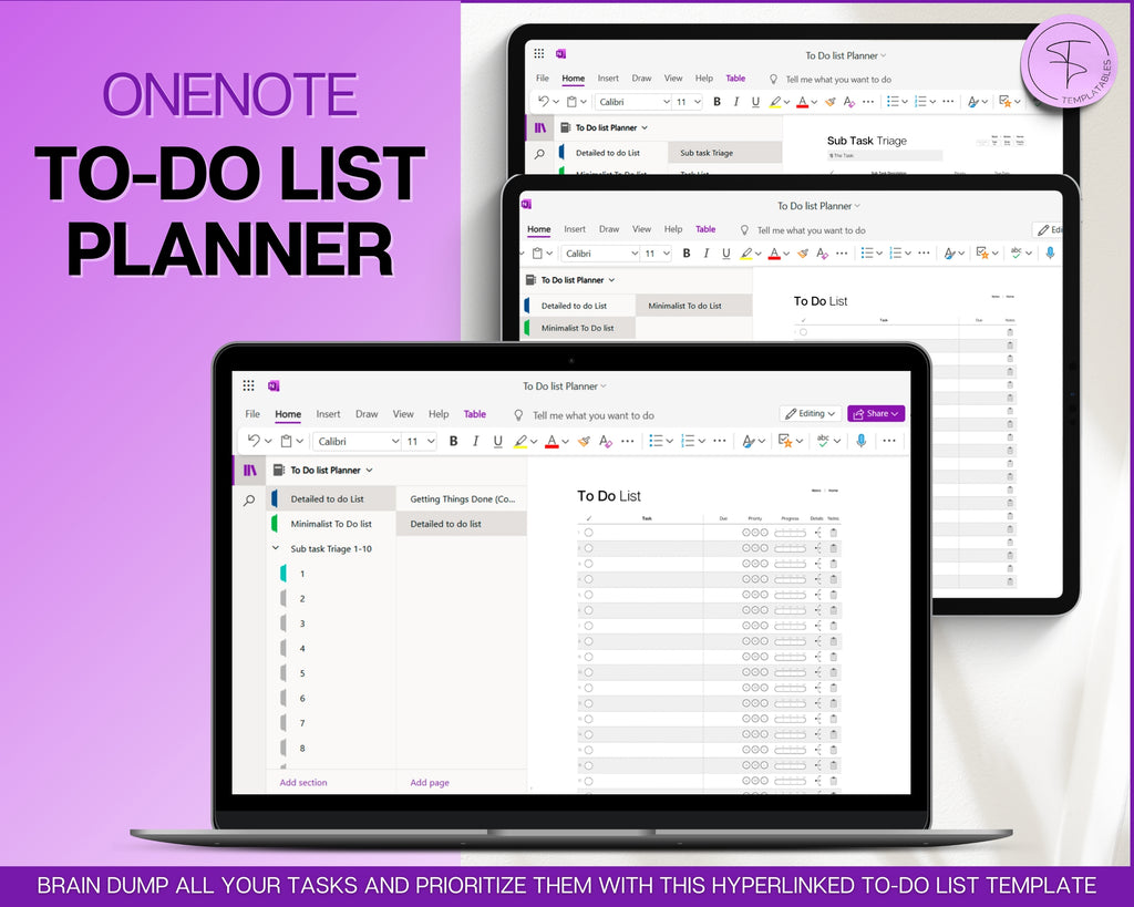 OneNote To Do List Template | Elevate your productivity with this template!
