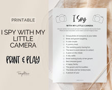Load image into Gallery viewer, Printable &#39;I Spy&#39; Wedding Game Template | Perfect as Wedding Table Games, Ice breaker, Word search, Scavenger Hunt, Printable Wedding Reception Game &amp; Photo Hunt
