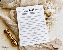 Load image into Gallery viewer, Pass the Prize Game | Includes Baby Shower Games, Printable Baby Shower Template, Pass the Gift Game, Gender Neutral &amp; Woodland Theme, Minimalist | Boho
