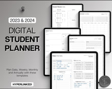 Load image into Gallery viewer, Digital Student 2023 - 2024 Academic Planner | Study Planner, College &amp; School Planner for GoodNotes &amp; iPad

