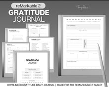 Load image into Gallery viewer, Digital Gratitude Journal for reMarkable 2 | reMarkable 2 Templates with Daily Mindfulness Journal, Digital Planner, Wellness, Reflections &amp; 366 days dairy
