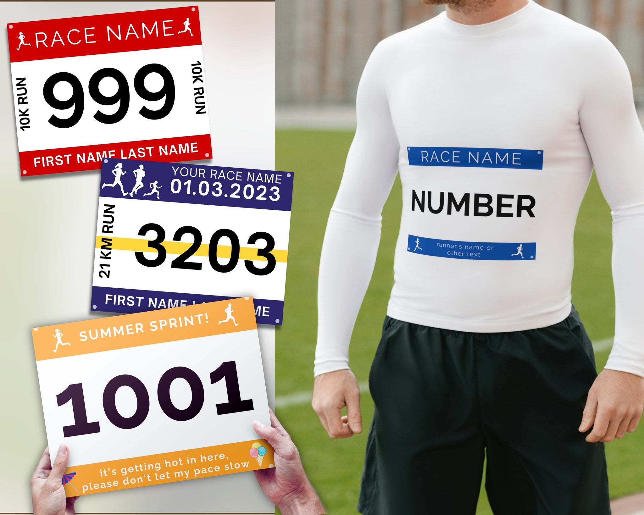 Editable Race Bib Templates Great for Any Racing Event! Editable Race Bib Templates Great for Any Racing Event!