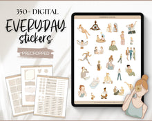 Load image into Gallery viewer, That Girl Aesthetic DIGITAL STICKERS | Digital Planner Sticker Pack for iPad &amp; GoodNotes | Boho Watercolor
