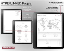 Load image into Gallery viewer, Digital Travel Planner for Kindle Scribe | Travel Journal with travel itinerary, trip templates, vacation diary, packing list &amp; planner for the Kindle Scribe
