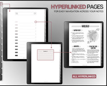 Load image into Gallery viewer, Digital Notebook made for Kindle Scribe| With over 40+ Page Templates for your Kindle Scribe | Hyperlinked Note Taking Templates including Cornell, Lined, Dotted, Grid &amp; Bonus Covers

