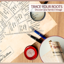Load image into Gallery viewer, Fill-In Family Tree Charts | A3, 10 Pack (6 &amp; 8 Generations)
