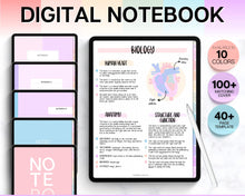 Load image into Gallery viewer, Digital Notebook | Hyperlinked Portrait Notebook with Aesthetic Covers and Note-Taking Templates for GoodNotes &amp; iPad
