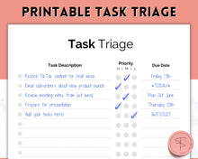 Load image into Gallery viewer, Task Triage: Prioritize and Organize with To-Do List, Brain Dump, and Task Tracker - Printable and Digital Planning Templates | Mono
