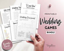 Load image into Gallery viewer, Wedding Table Games BUNDLE | 40 Wedding Games including Reception Party Games, I Spy Wedding Game, Crossword, Advice, Ice Breaker &amp; Printable Games
