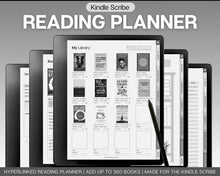 Load image into Gallery viewer, Digital Reading Journal | Kindle Scribe Templates with Digital Reading Planner, Digital Book Journal, Reading Log, Book Tracker, Book Review
