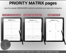 Load image into Gallery viewer, Brain Dump Planner for Kindle Scribe | With To Do List Printable, Digital ADHD Planner, Priority Matrix, Work &amp; Daily Productivity
