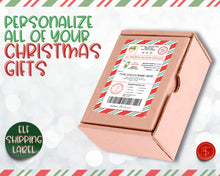 Load image into Gallery viewer, Editable Elf Shipping Label | North Pole Mail Sticker, Elf Arrival Kit, Santa Shipping Label, Delivery Stamp, Elf Mail &amp; Gift Label Sticker

