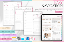 Load image into Gallery viewer, 2026 Digital FITNESS planner, GoodNotes Fitness Planner, Fitness Journal, Weight Loss Tracker, iPad Workout Planner, Wellness Template (Colorful)
