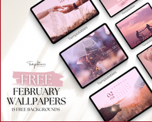 Load image into Gallery viewer, FREE - February 2024 Wallpapers for iPad - Valentines Self Love theme
