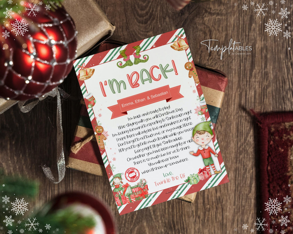 EDITABLE Elf Letters Bundle | Your Personalized Elf kit Printables