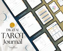Load image into Gallery viewer, Digital Tarot Journal Workbook for GoodNotes | Tarot Planner, Daily Card Reading, Tarot Spreads, Tarot Deck Notebook | Celestial Theme
