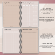 Load image into Gallery viewer, 90 Day Fitness &amp; Workout Planner for Women | Gym Journal, Weight Loss Tracker, Meal Planner, Self Care Habit Tracker | A5 Lux

