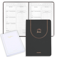 ADHD Daily Planner for Neurodivergent Adults – Premium Leather Productivity & Task Management Planner with Guided Focus Pages, 170gsm Paper, Gold Foiling & Gift Box – Undated | A5