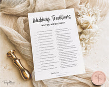 Load image into Gallery viewer, &#39;Wedding Traditions&#39; Bridal Shower Game Printable
