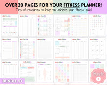 Load image into Gallery viewer, Ultimate ADHD Planner Bundle | Printable ADHD Neurodivergent Daily Life Planner, Fitness, Goal, Finances &amp; Budget, Self Care Planner | Pastel Rainbow
