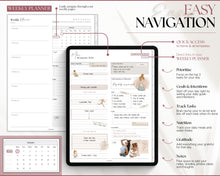 Load image into Gallery viewer, MOM Digital Planner | 2024 &amp; 2025 Mom Life Digital Planner for Busy Mom | GoodNotes, iPad and Digital Life Planner with FREE digital stickers &amp; Planner Covers!
