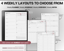 Load image into Gallery viewer, 2024 Kindle Scribe WEEKLY Planner | Hyperlinked Digital Planner &amp; Kindle Scribe Templates for Weekly Schedule
