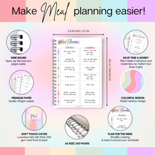 Load image into Gallery viewer, Weekly Meal Planner &amp; Food Diary | Food Journal for Tracking Meals &amp; Shopping, Grocery List | Meal Prep Planner | A5
