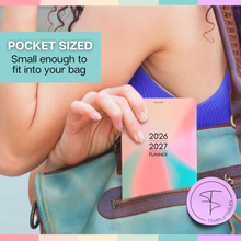 Load image into Gallery viewer, 2026-2027 Pocket Planner | Small A6 Size - Fits in Your Bag | Two-Year Calendar | Premium 120gsm Paper | Portable &amp; Durable Design

