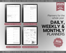 Load image into Gallery viewer, ALL ACCESS pack for Kindle Scribe | Template Bundle | 2025 Daily Planner, Digital To Do List, Meeting Minutes, Journal &amp; Notebook, Calendar &amp; Task List
