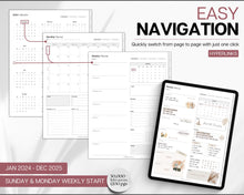 Load image into Gallery viewer, 2024 WEEKLY Digital Planner | Digital Life Planner &amp; Weekly Schedule Undated | Perfect for iPad, GoodNotes &amp; Notability
