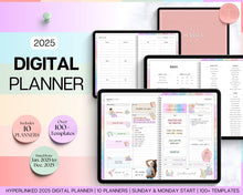 Load image into Gallery viewer, 2025 COLORFUL Digital Planner | GoodNotes Planner With Daily, Weekly &amp; Monthly Planner | Undated Life Planner For Notability &amp; iPad
