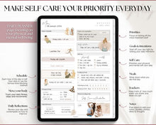 Load image into Gallery viewer, 2024 Digital Self Care Planner | Your Digital Self Care Journal, Wellness, Mindfulness, Self Care Tracker &amp; Checklist | Perfect for GoodNotes &amp; iPad | Self Love!
