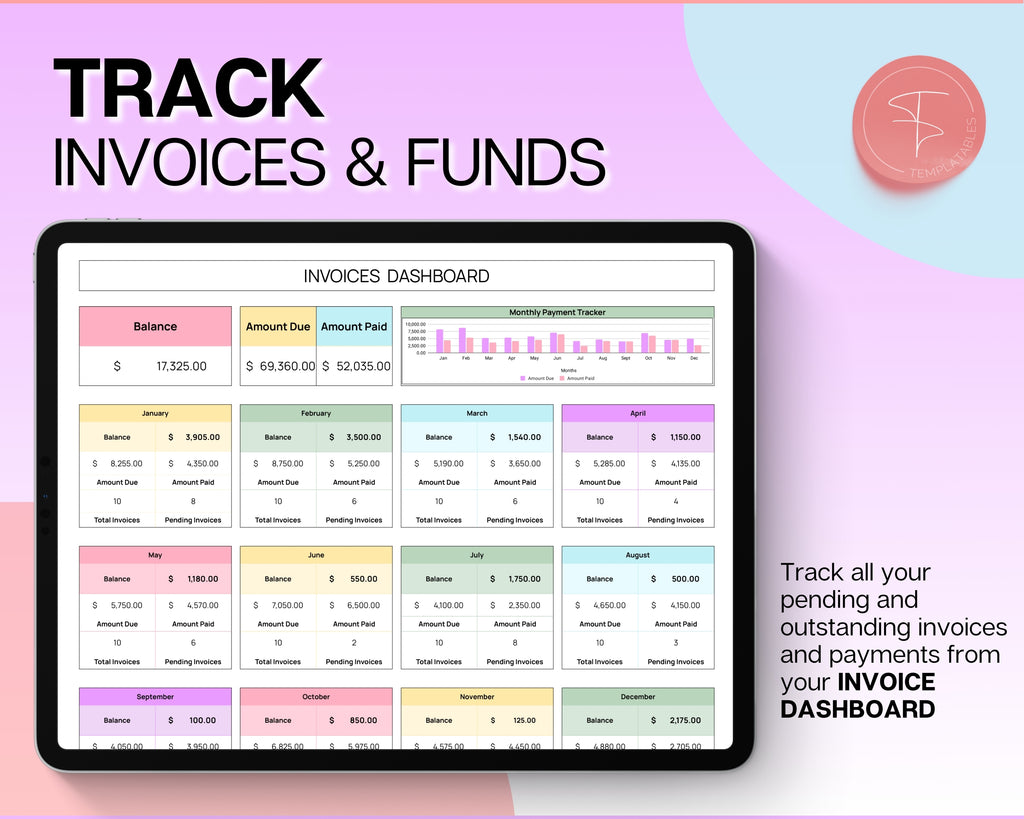 Proforma Invoice Tracker Invoice Tracker Spreadsheet | Your Perfect Business Finance Tracker!