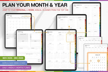 Load image into Gallery viewer, PROFESSIONAL'S Digital Planner, 2026 Daily Weekly, Monthly Planner, GoodNotes Planner, Undated Life Planner, iPad, SMART Apple links | COLORFUL
