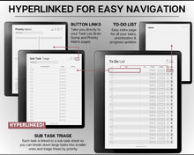 Load image into Gallery viewer, To Do List templates for Kindle Scribe | Digital TO DO LISTS with 9 hyperlinked templates, Weekly planner, Daily Calendar, adhd to do list &amp; tasks
