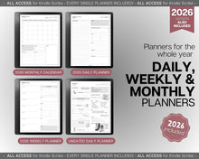 Load image into Gallery viewer, ALL ACCESS pack for Kindle Scribe | Template Bundle | 2026 Daily Planner, Digital To Do List, Meeting Minutes, Journal &amp; Notebook, Calendar &amp; Task List
