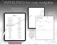 Load image into Gallery viewer, 2024 Digital Witch Planner | Includes Witch Journal, Moon Calendar, Tarot Journal, Spell Book, Grimoire &amp; Witchcraft | Perfect for GoodNotes &amp; iPad
