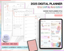 Load image into Gallery viewer, ALL ACCESS Digital Planners | 2025 Colorful Planner Bundle with Daily Weekly Planners | For  Recipe, Notebook, Fitness, Goal, Budget &amp; Meal &amp; ADHD | Undated
