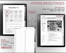 Load image into Gallery viewer, Digital Recipe Book for Kindle Scribe | Comes with Recipe Templates, Digital Meal Planner, Cookbook Template, Recipe Binder Kit &amp; Blank Recipe Card
