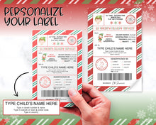 Load image into Gallery viewer, Editable Elf Shipping Label | North Pole Mail Sticker, Elf Arrival Kit, Santa Shipping Label, Delivery Stamp, Elf Mail &amp; Gift Label Sticker
