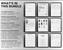 Load image into Gallery viewer, Digital Reading Journal | Kindle Scribe Templates with Digital Reading Planner, Digital Book Journal, Reading Log, Book Tracker, Book Review
