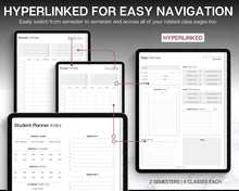 Load image into Gallery viewer, Digital Student 2023 - 2024 Academic Planner | Study Planner, College &amp; School Planner for GoodNotes &amp; iPad
