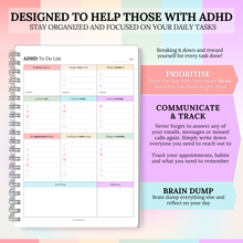 Load image into Gallery viewer, ADHD Daily To Do List | Guided Focus &amp; Productivity Planner | A5
