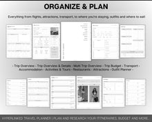 Load image into Gallery viewer, Digital Travel Planner for Kindle Scribe | Travel Journal with travel itinerary, trip templates, vacation diary, packing list &amp; planner for the Kindle Scribe
