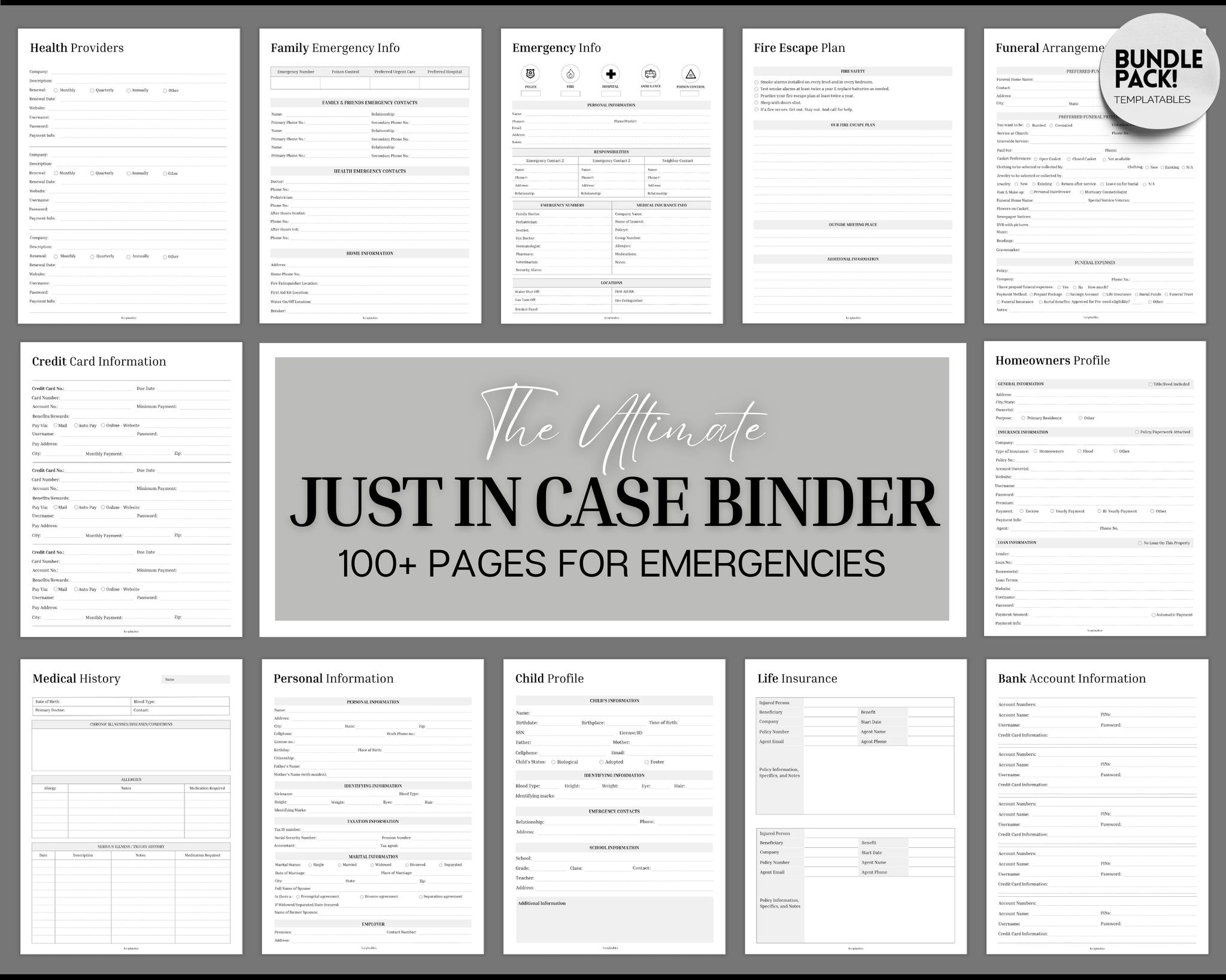 Just In Case Binder The Ultimate Emergency Binder for your Household!